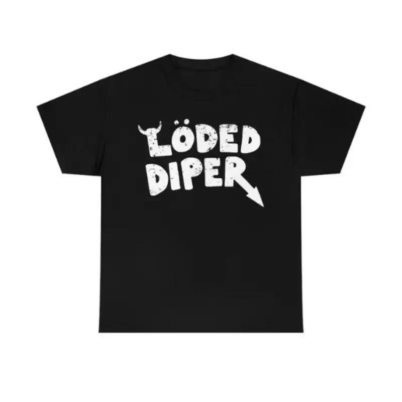 Loded Diaper Unisex Heavy Cotton T-shirt Menswear Top Vintage