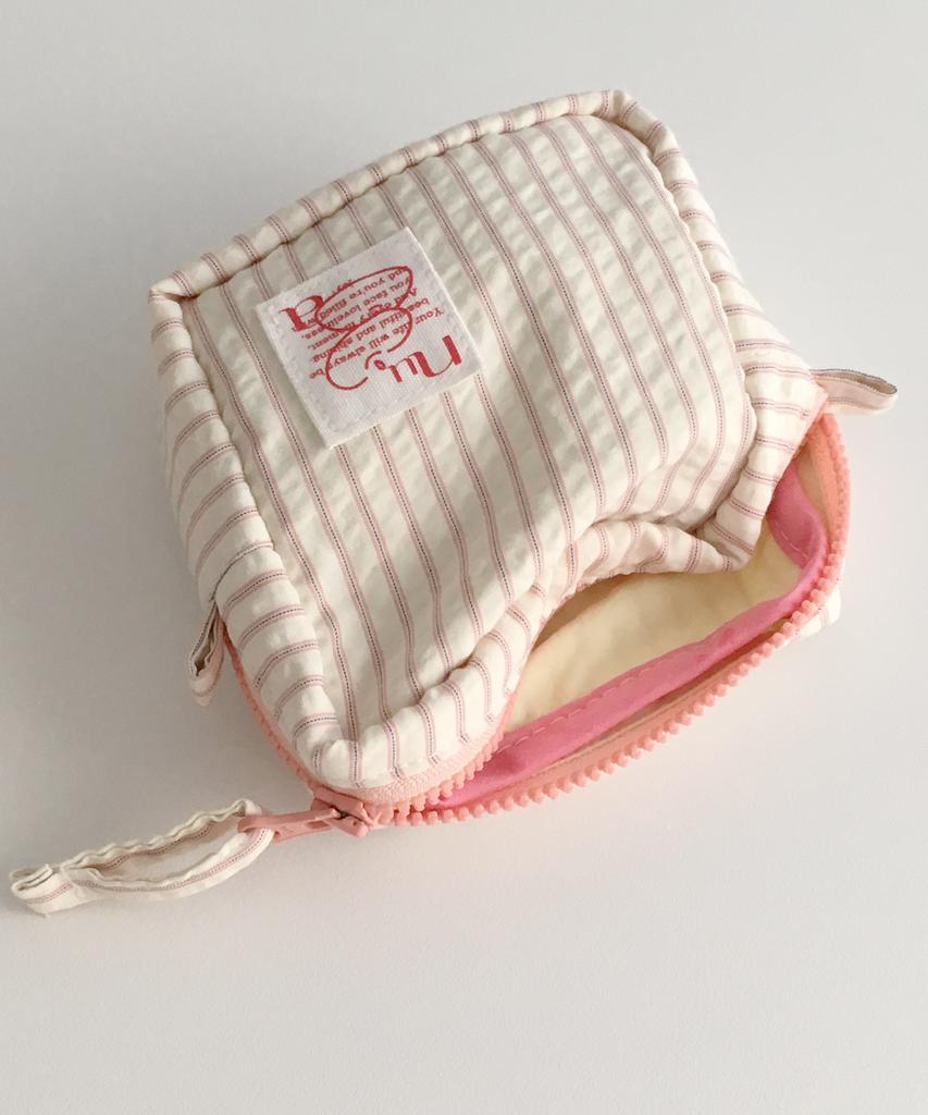 Nuaname Peach Basket Stripe Pouch