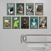 Putuo Decor Restroom Retro Tin Sign Vintage Bathroom Plaque Metal Plates Wall Art Posters Decoration for Toilet Iron Paintings