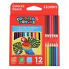 12 Short Colored Pencils for Kindergarten Art and Doodling