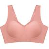 Large size European and American steel rimless full cup thin large chest gathered seamless bra underwear