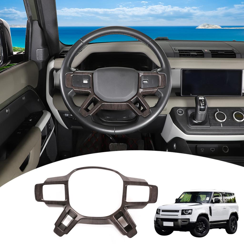 Car Steering Wheel Decoration Cover Trim Frame Sticker For Land Rover Defender 90 110 130 2020-2025 Interior Accessories