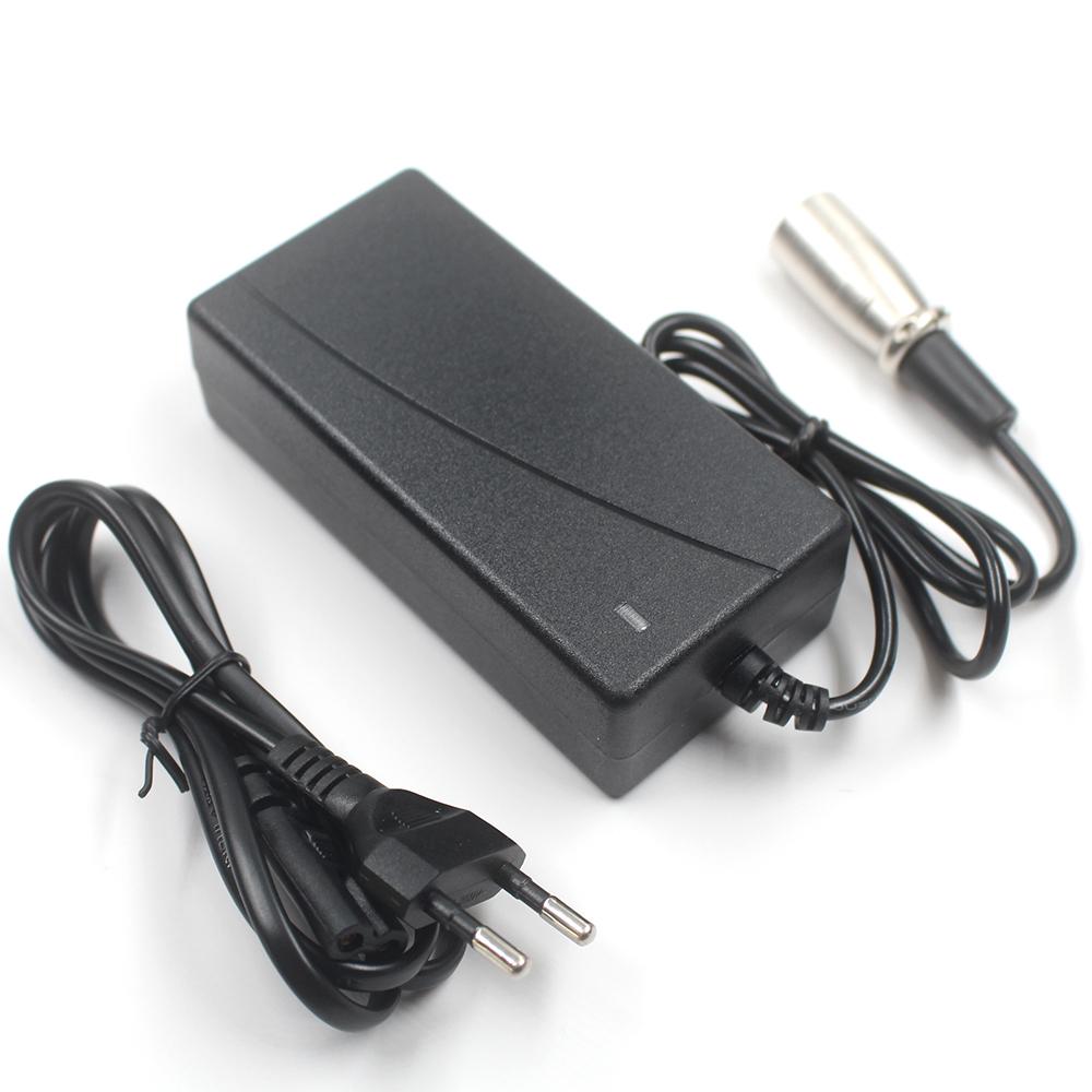 24V 29.4V 2A / 36V 42V 2A / 48V 54.6V 2A For Littium Battery Li Ion Li-ion Charger DC Plug XLRM 3P 18MM