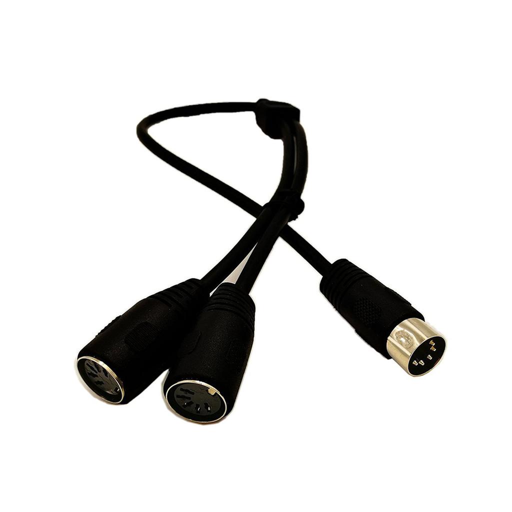 MIDI Sync Breakout Cable Male to Female DIN 5-Pin Splitter Y Adapter MIDI Cable