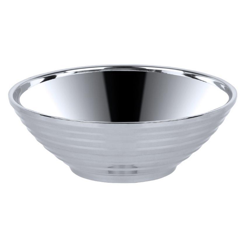 

1Pc 304 Stainless Steel Noodle Soup Bowl Restaurant Household Heat Insulation Tableware срібний