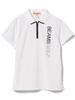Beams Golf S/S Polo Shirt, Orange Label, Vertical Logo, Half-Zip, Women's, White, Size Small