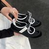 Women's Casual Flats 2025 Summer New Breathable Lightweight Comfortable Mary Jane Shoes Non Slip Fashion Cross Tied Ballet Shoes