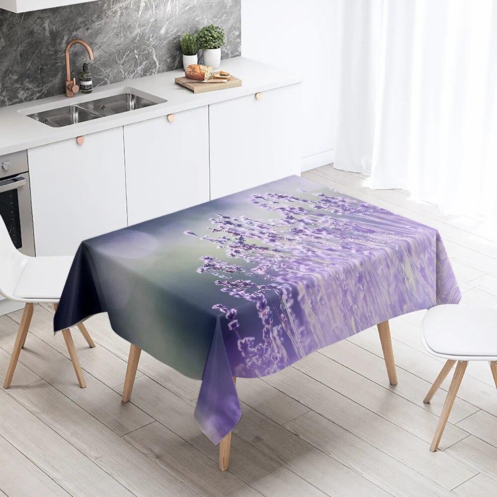 Față de masă imprimată cu floarea-soarelui, peisaj, camping, rezistentă la pete, impermeabilă, masă de bucătărie, decor acasă