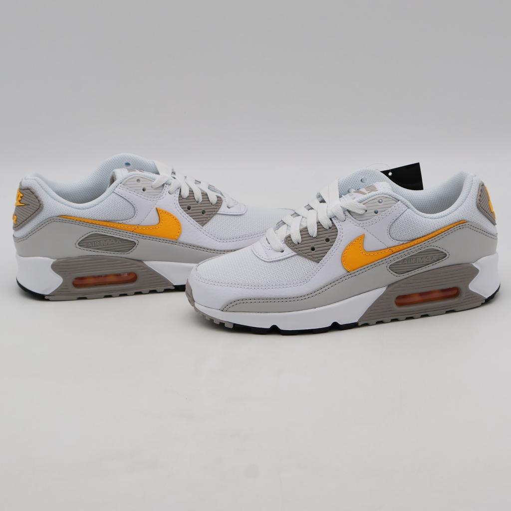 DM0029-119 Nike Air Max 90 White College Grey Vast Grey Laser Orange (Men's)