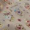 5D Embossed Flower Nail Art Stickers Glitter Laser Petal Self Adhesive Nail Slider Decals Decorations Accessories Diy