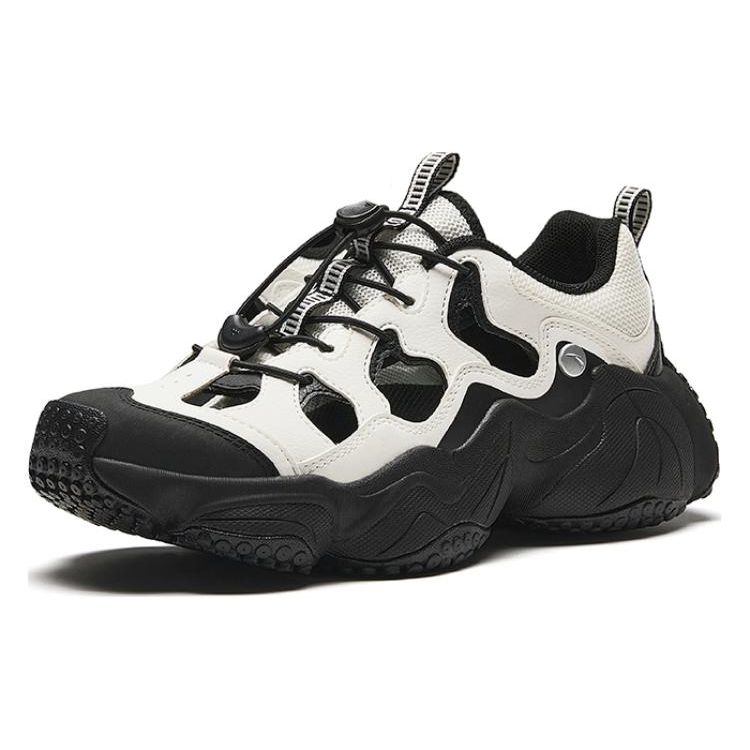 Anta Hailongji Non-Slip Wear-Resistant Sports Sandals Women Sandals White Black 922428503-5