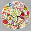 50 Cartoon Bouquet Stickers: Floral & Plant Designs for Kids' Journals, Phones, and Waterproof Decorations.