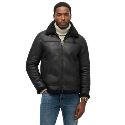 Superdry Leather Aviator Jacket