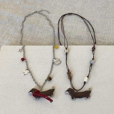 Cute Scarf, Dachshund Dog Pendant, Necklace, Female Niche Personality, Fashion Temperament, Unique Versatile Neck Chain, Sweater Chain