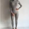 Mono de Manga Larga Casual con Cuello Alto Ajustado Mono Mono Mono Pantalón Largo para Mujer