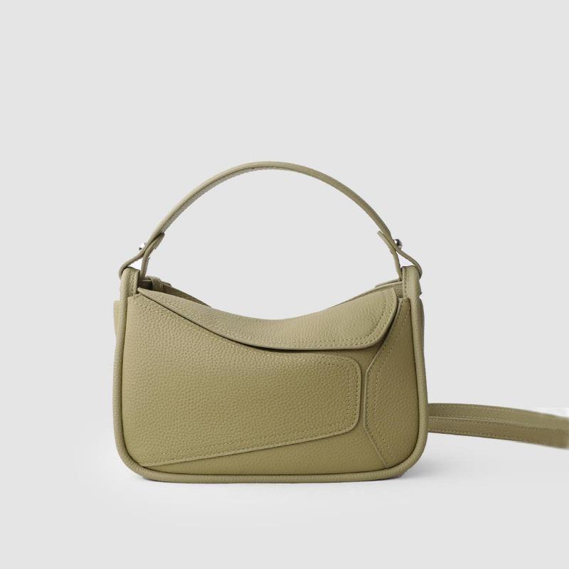 Genuine Leather Crossbody Bag, Fashionable Bag, Niche Pillow Bag, Single-shoulder Casual Underarm Bag