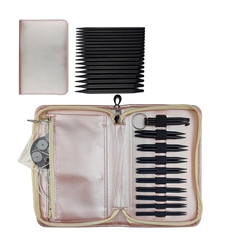 9Pairs of Interchangeable Circular Knitting Needle Set 3.0mm-6.0mm for Knitting Sweater Sock Aluminum Knitting Needle