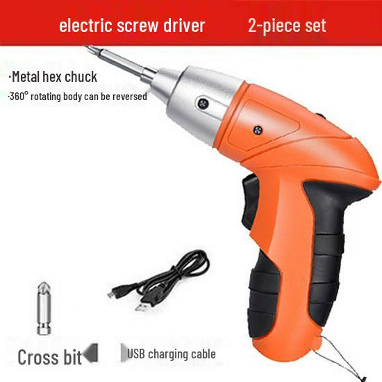 Rechargeable 3.6V Mini Electric Screwdriver & Drill Set with Lithium Battery