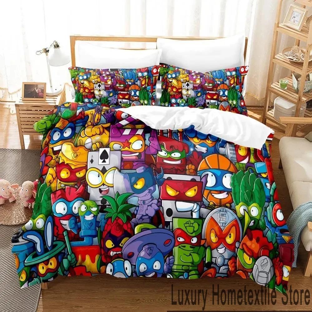 3D Print Super Zings Bedding Set Boys Girls Twin Queen King Size Duvet Cover Pillowcase Bed Boys Adult Home Textileextile