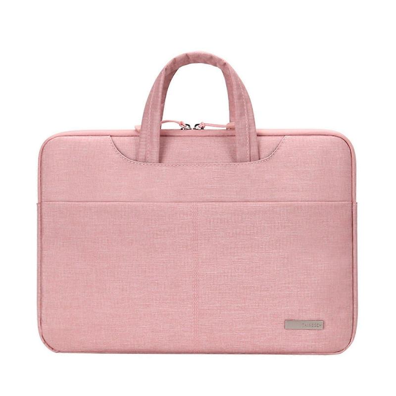 Laptop Sleeve Protective Shoulder Bag Carrying for Case for 12-15.6inch Computer Notebook Business Shockproof Handbag Pink 15 Inches