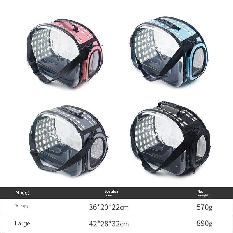 

Convenient New Arrival Fully Transparent Pet Bag Dog X Dog Pet Cage Breathable Heattech Pet Fashion Pet Supplies Manufacturer Pink Small size 36*20*22cm