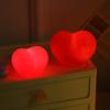 1Pcs Cute Heart Night Light Vinyl Led Sleeping Lamp Bedside Touch Nursery Nightlight For Kids Room Happy Birthday Gift