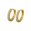 Round Diamond Mini Fashion Ear Cuff - Light Luxury Gold Ear Piercing Clip Earrings