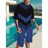 Large 3D digital printed men's summer casual suit
