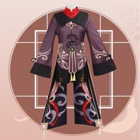 Impact Hutao Cosplay Costume Shoes Uniform Wig Chinese Style Halloween Costumes for Women Game Hu Tao