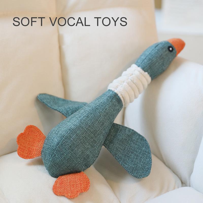 Pet Toy for Aggressive Chewers Dog | Squeaky Wild Goose Puzzle Training Toys Cute Soft Dog Chew Toy Puppy Dogs Cleaning Teeth