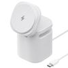 Sanwa Direct Bluetooth Speaker for Simply Place and MagSafe with LED Charging Smartphones, Charge, Compatible, 7.5W Output, Microphone, Stand, White,