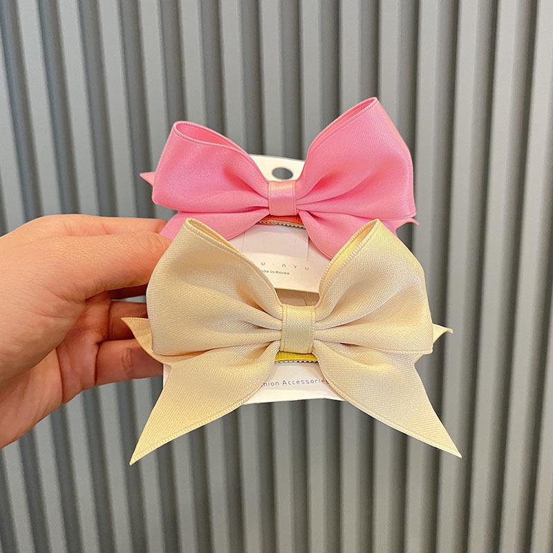 

Korean Pink Bow Hair Clip for Girls - Cute Princess Duckbill Hairpin