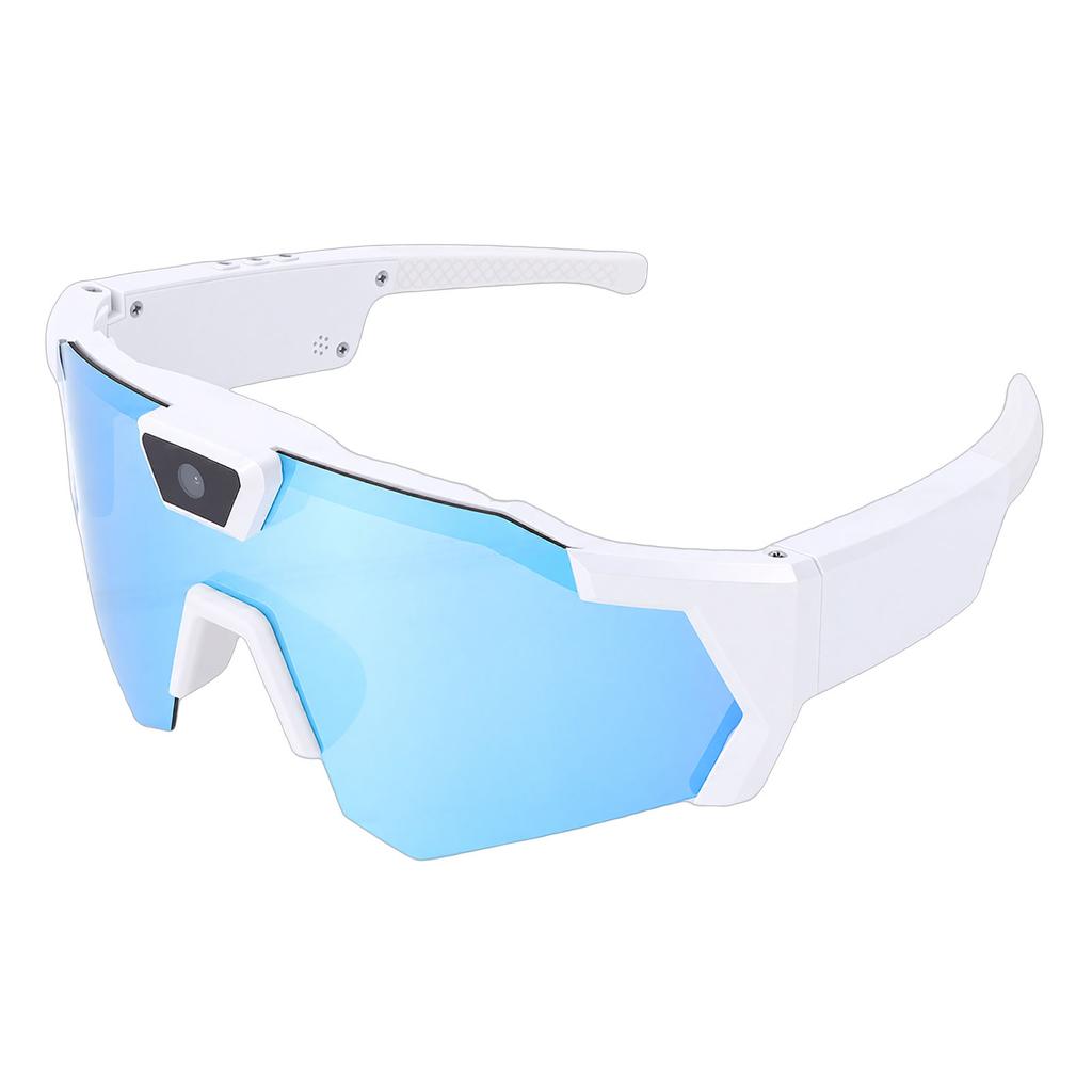 1080P HD Camera Glasses Video Recording Glasses WiFi Polarized Smart Sunglasses for Outdoor Sports Cycling Blue Lenses