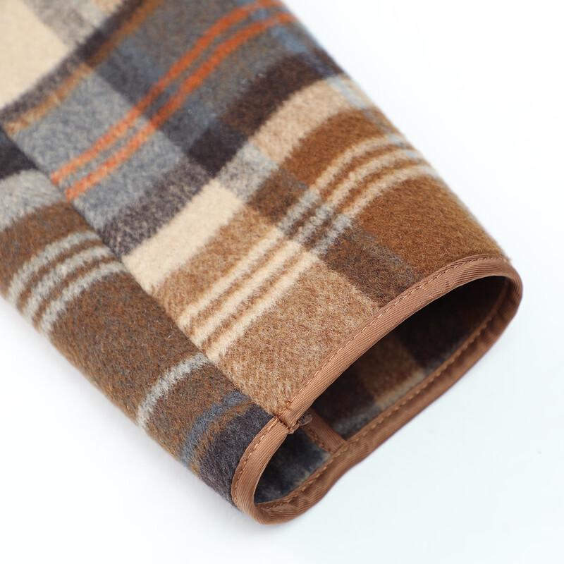 Pasite Women's Mid-Length Plaid Double-faced Wool Coat