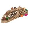 Parrot Seagrass Hammock Tent Natural Bite Resistant Colorful Bird Sea Grass Tent Tunnel for Birds