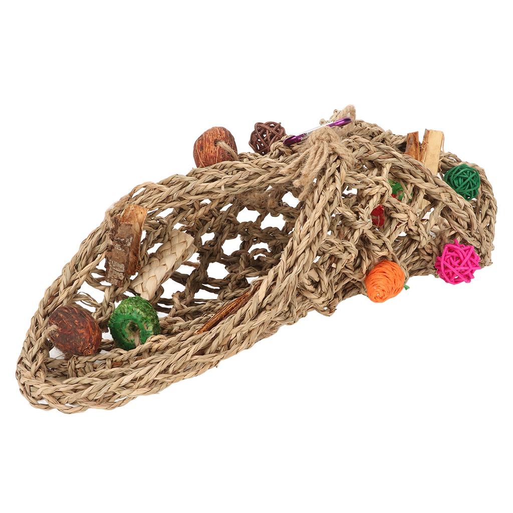 Parrot Seagrass Hammock Tent Natural Bite Resistant Colorful Bird Sea Grass Tent Tunnel for Birds