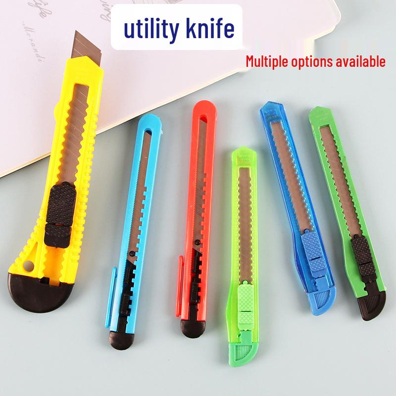 Compact Office Stationery Knife - Manual Paper Cutter for Carton Opening