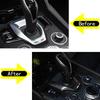 Dry Carbon Fiber Car Gear Shift Panel Frame Trim Cover Replacement For Alfa Romeo Giulia Stelvio 2020 2021 Interior Accessories