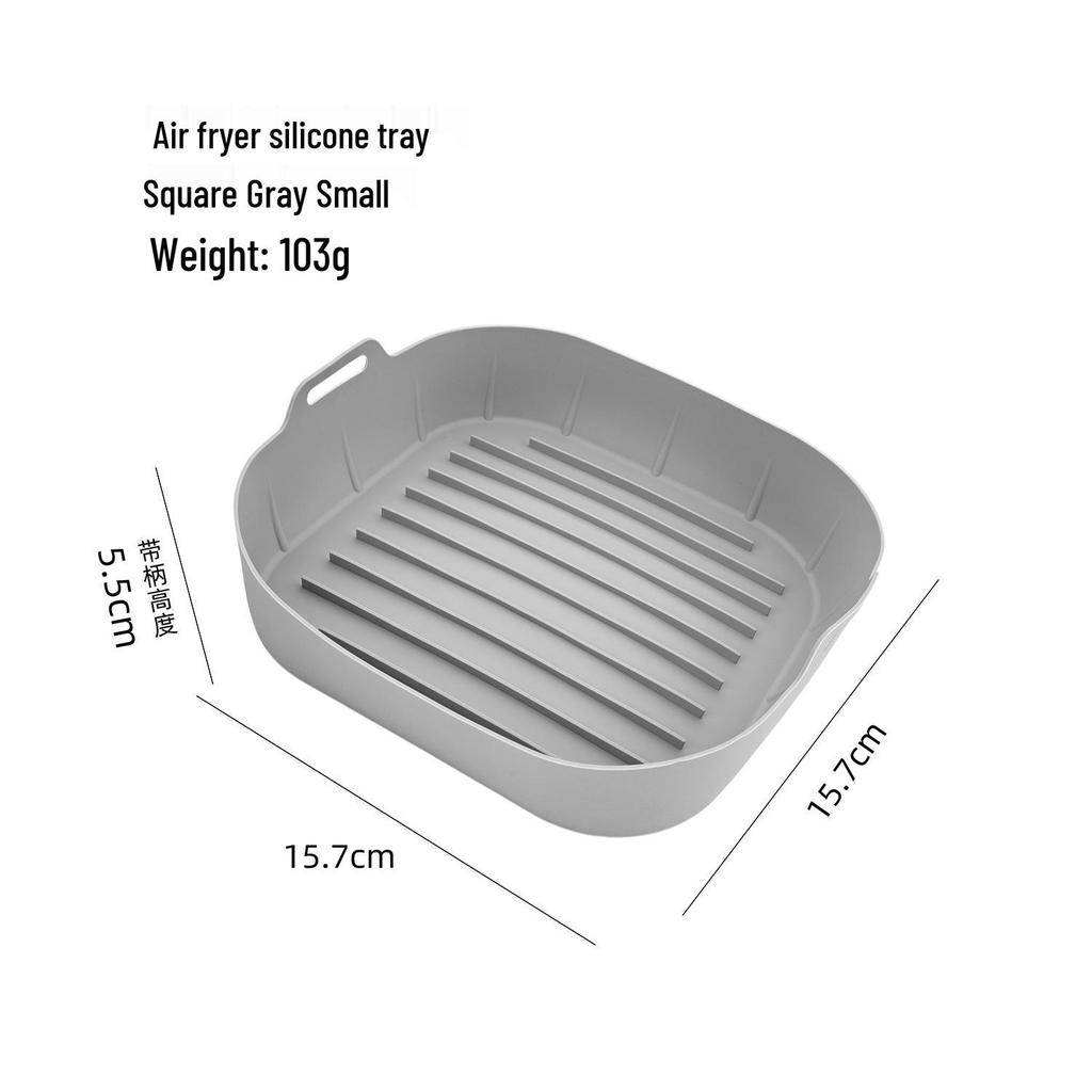 Air Fryer Silicone Baking Tray - Easy Clean, Round Silicone Mat for Household Use