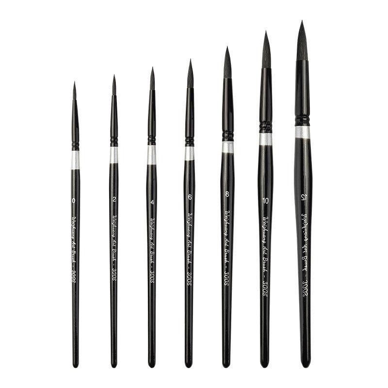 Red Round Head Watercolor Brush with Squirrel Imitation Nylon Hair for Adult Artists
