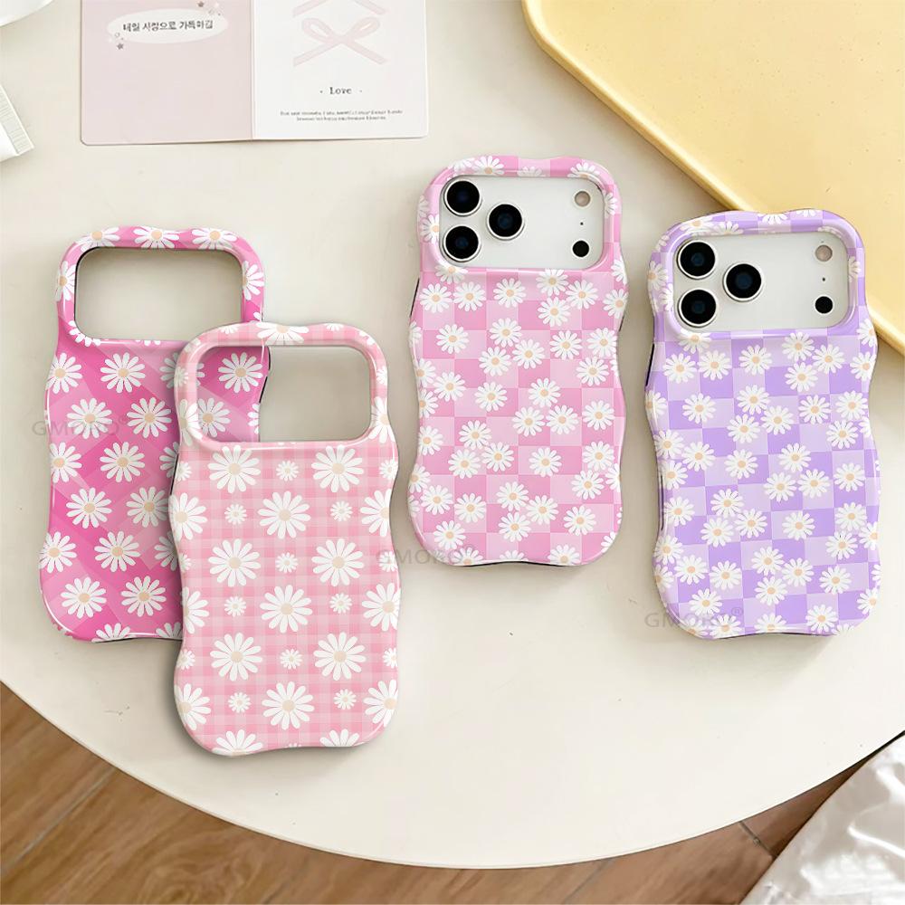 Popular small fresh flower summer mobile phone case girls high value iPhone17PM two-in-one protective case