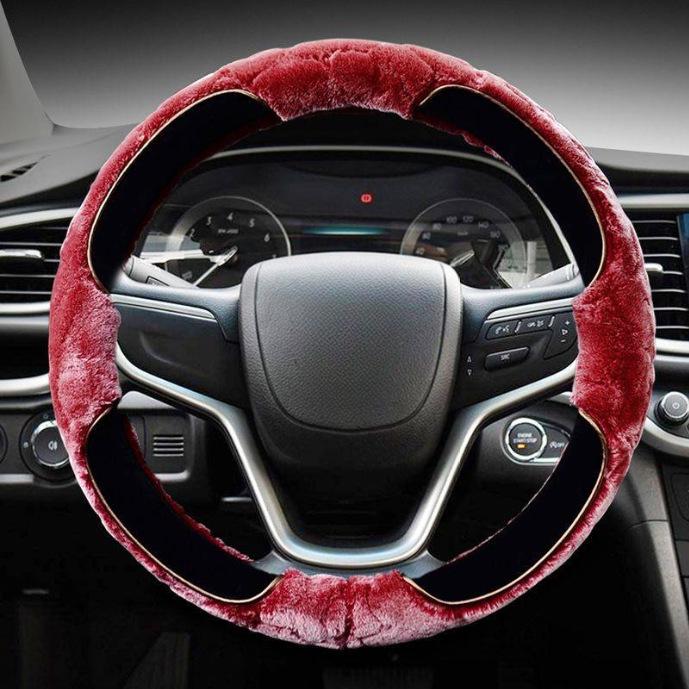 Winter Plüsch Lenkradbezug für Buick Envision, Angkewei, Excelle, Verano, LaCrosse, Regal, GL8 - 6-Speichen.