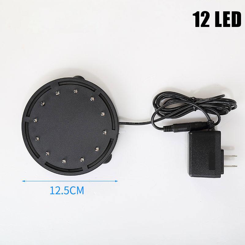 Aquarium Underwater Led Light Air Bubble Stone Colorful For Fish Tank Round Lamp