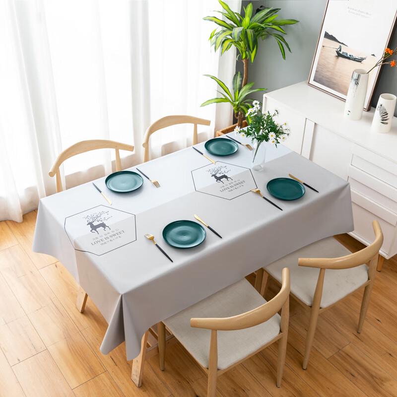 

Yijia Yipin Deer Pattern Waterproof PVC Tablecloth