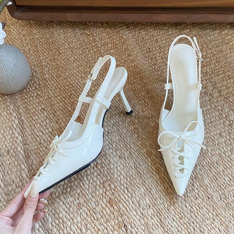 

Модные синие туфли-лодочки с бантом-бабочкой, женские туфли на высоком каблуке, женская обувь с острым носком, с пряжкой, женские туфли на шпильке, 2025 новинка 39