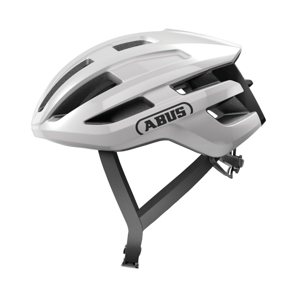 

ABUS велосипедный шлем для шоссейного велосипеда Power Dome Блестящий белый L POWERDOME Японский Итальянский (57-61см) [Официальный продукт]