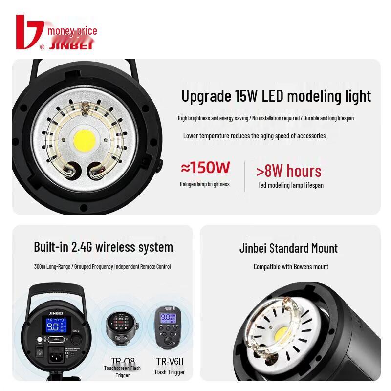 JINBEI SPARK-400D 400W Studioblitssett