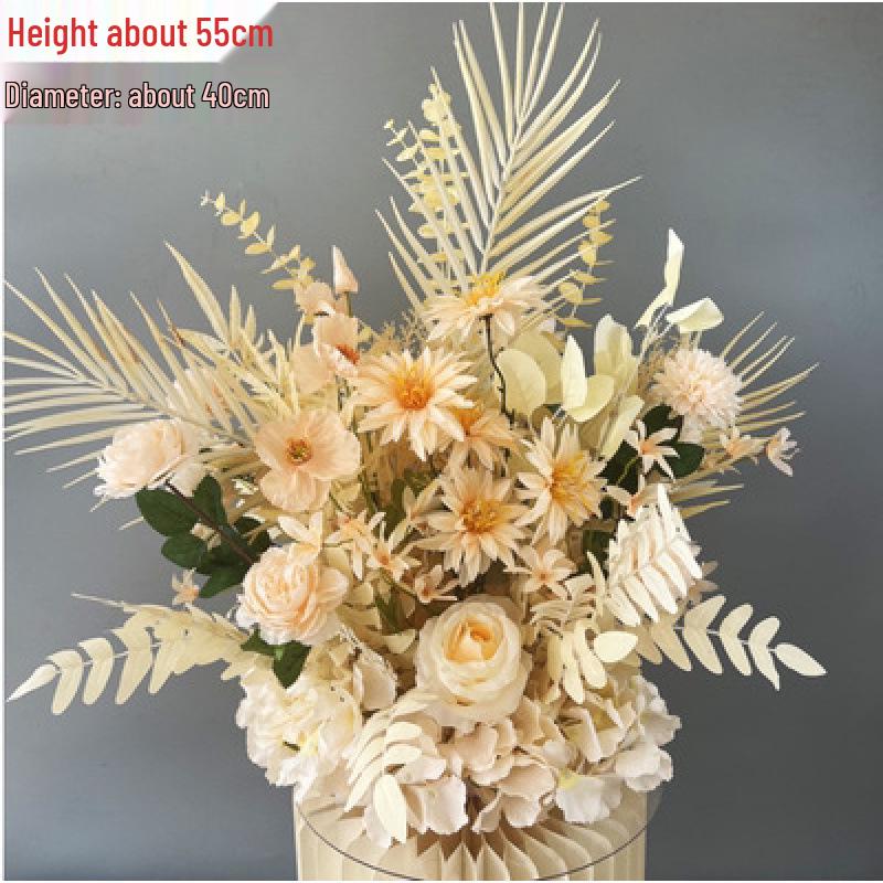 Geometric Square Frame Flower Stand for Weddings - Wrought Iron Artificial Flower Decor