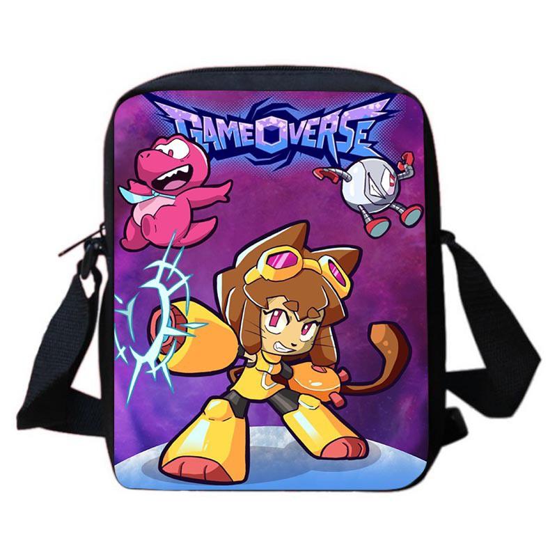 Kids Cartoon Crossbody Bag School Durable Oxford Fabric Shoulder With Fun Print Ages 6-12