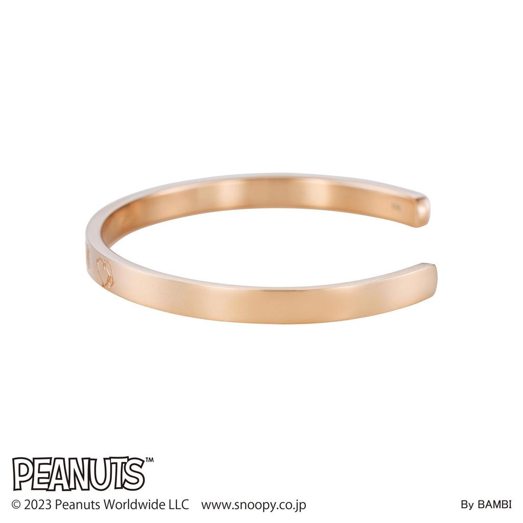 Snoopy PEANUTS Bangle Surgical Stainless Steel Pink PNST003GO [White Clover]